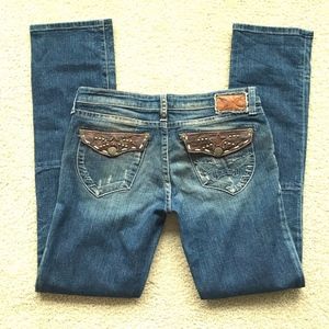Robin's Jeans with Leather Flap Pocket 30